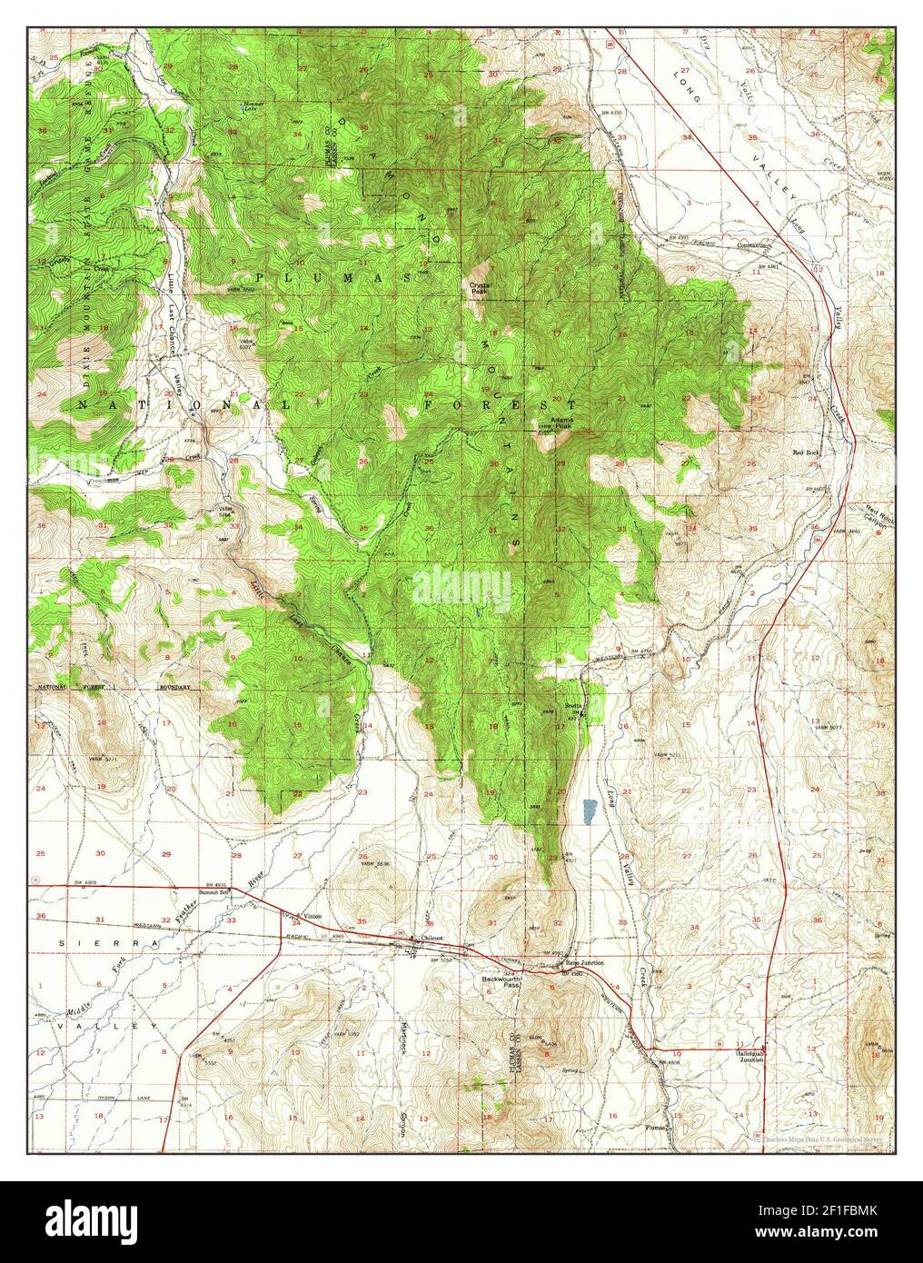 Chilcoot, California, map 1950, 162500, United States of America by Timeless Maps, data U.S