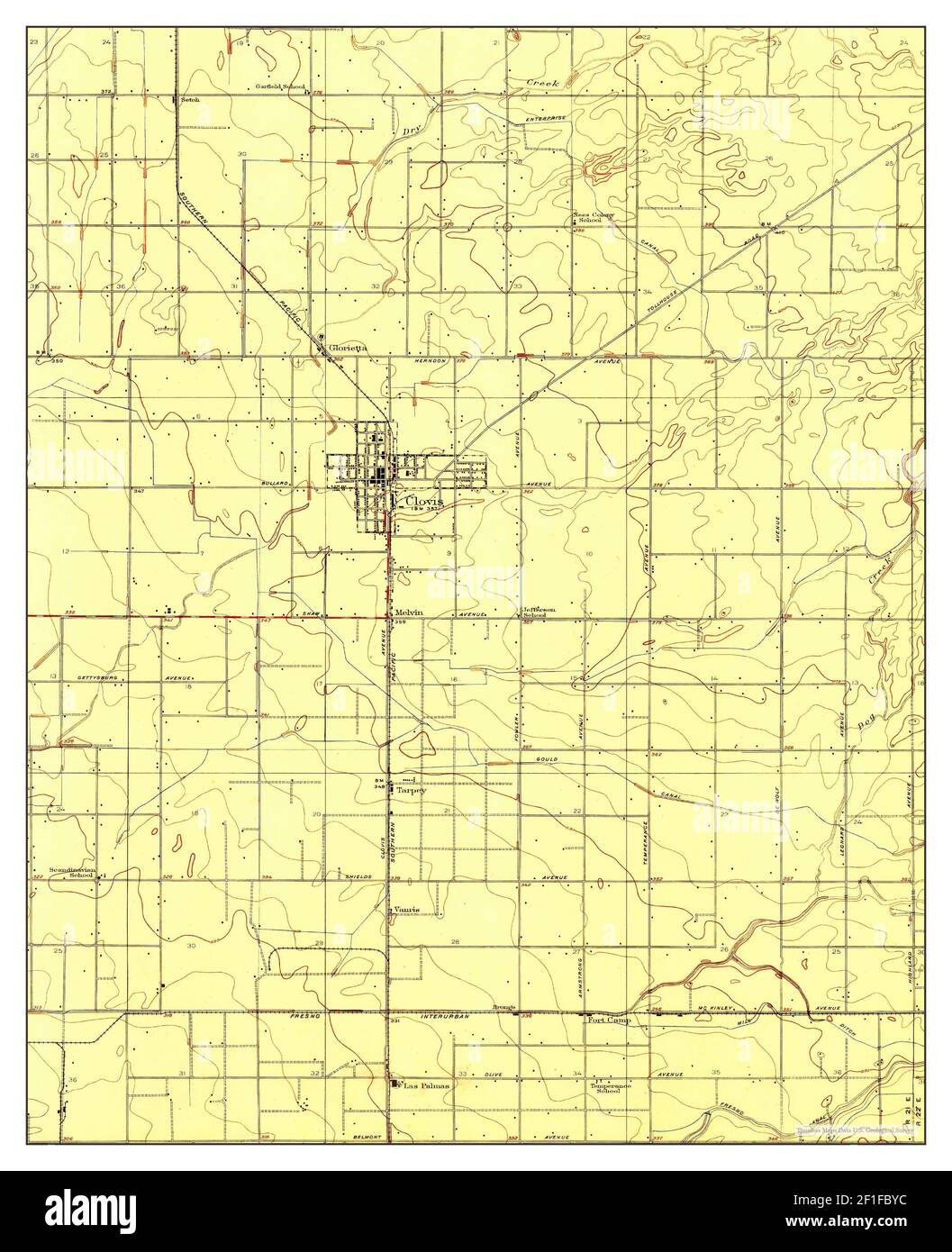 Clovis, California, map 1923, 131680, United States of America by
