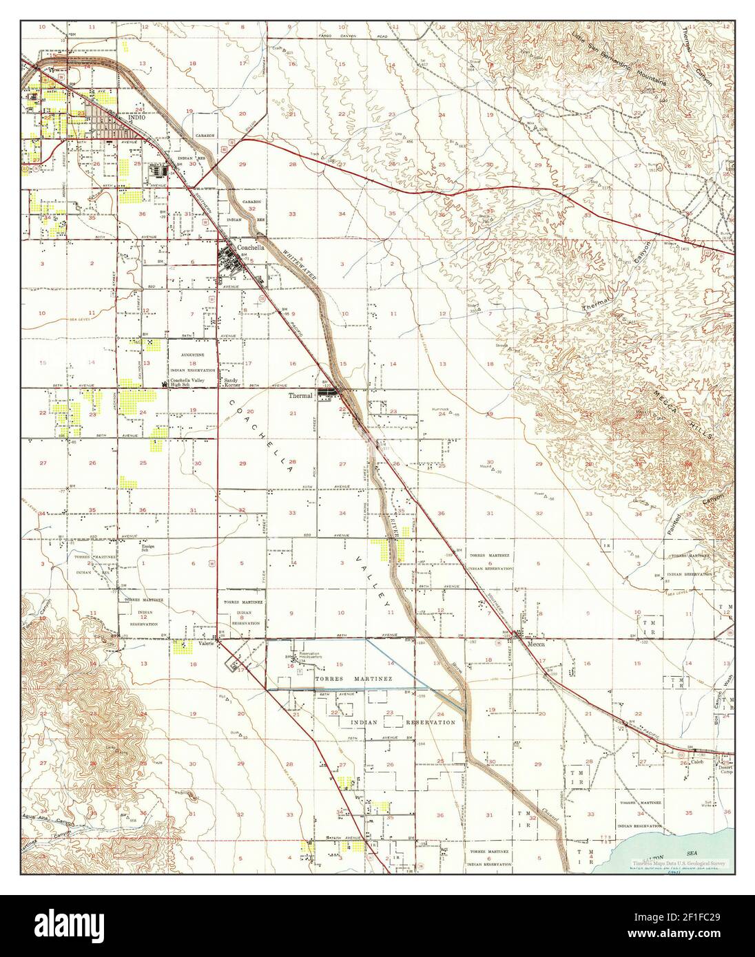 Coachella, California, map 1941, 162500, United States of America by Timeless Maps, data U.S