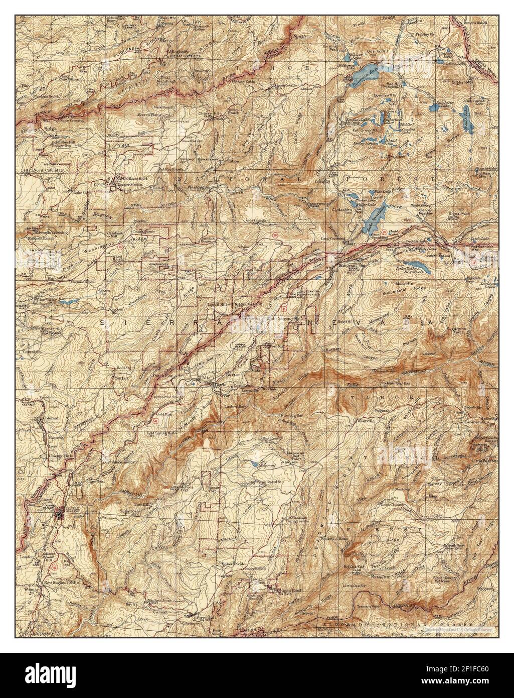 Colfax, California, map 1938, 1125000, United States of America by Timeless Maps, data U.S