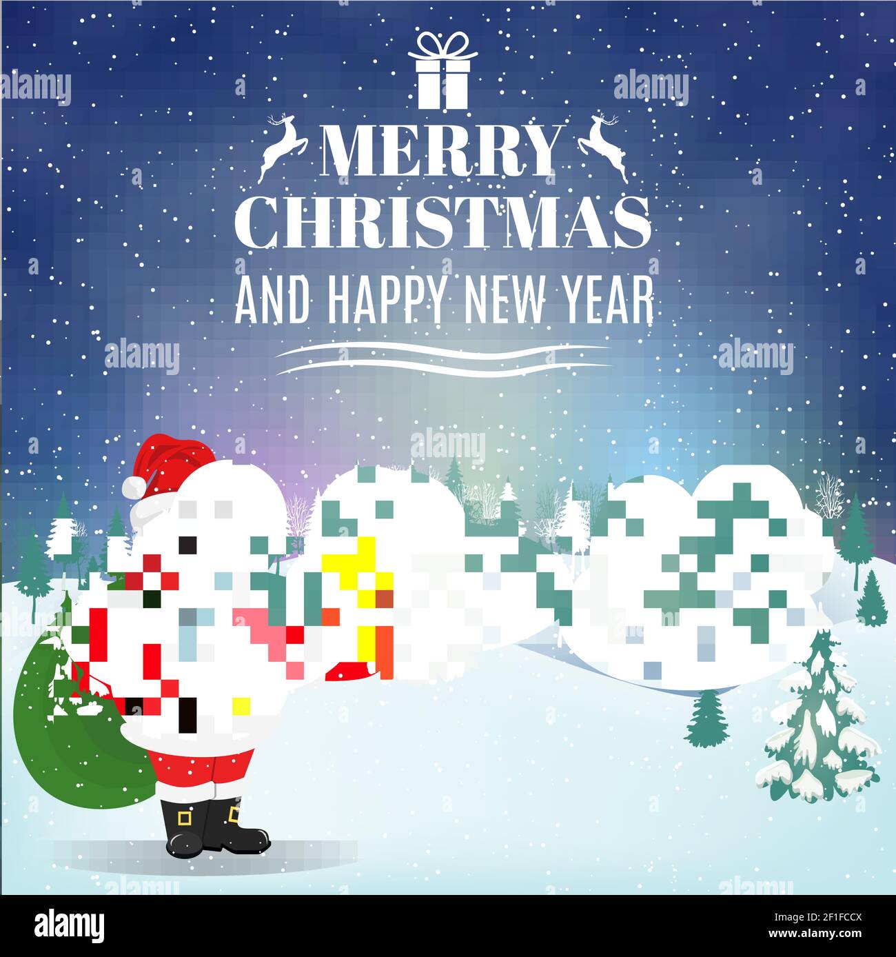 Christmas winter landscape background Stock Vector Image & Art - Alamy