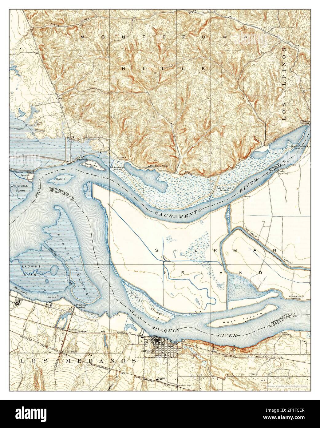 Collinsville, California, map 1918, 131680, United States of America