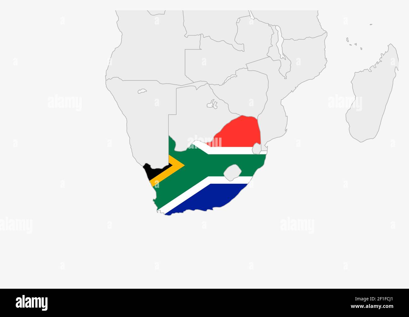 South Africa Neighbouring Countries Map South Africa Map Highlighted In South Africa Flag Colors, Gray Map With Neighboring  Countries Stock Vector Image & Art - Alamy