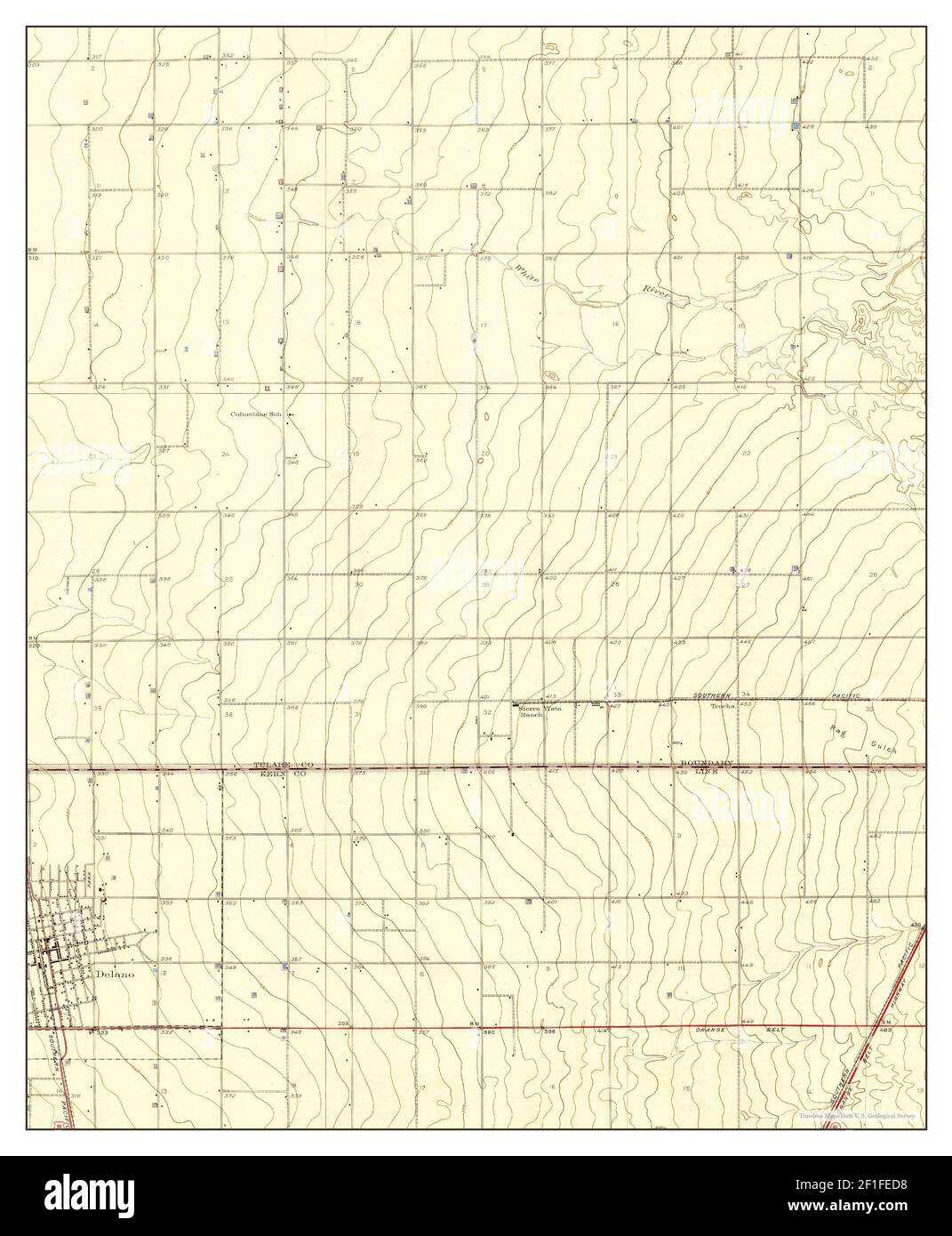 Delano, California, map 1929, 131680, United States of America by