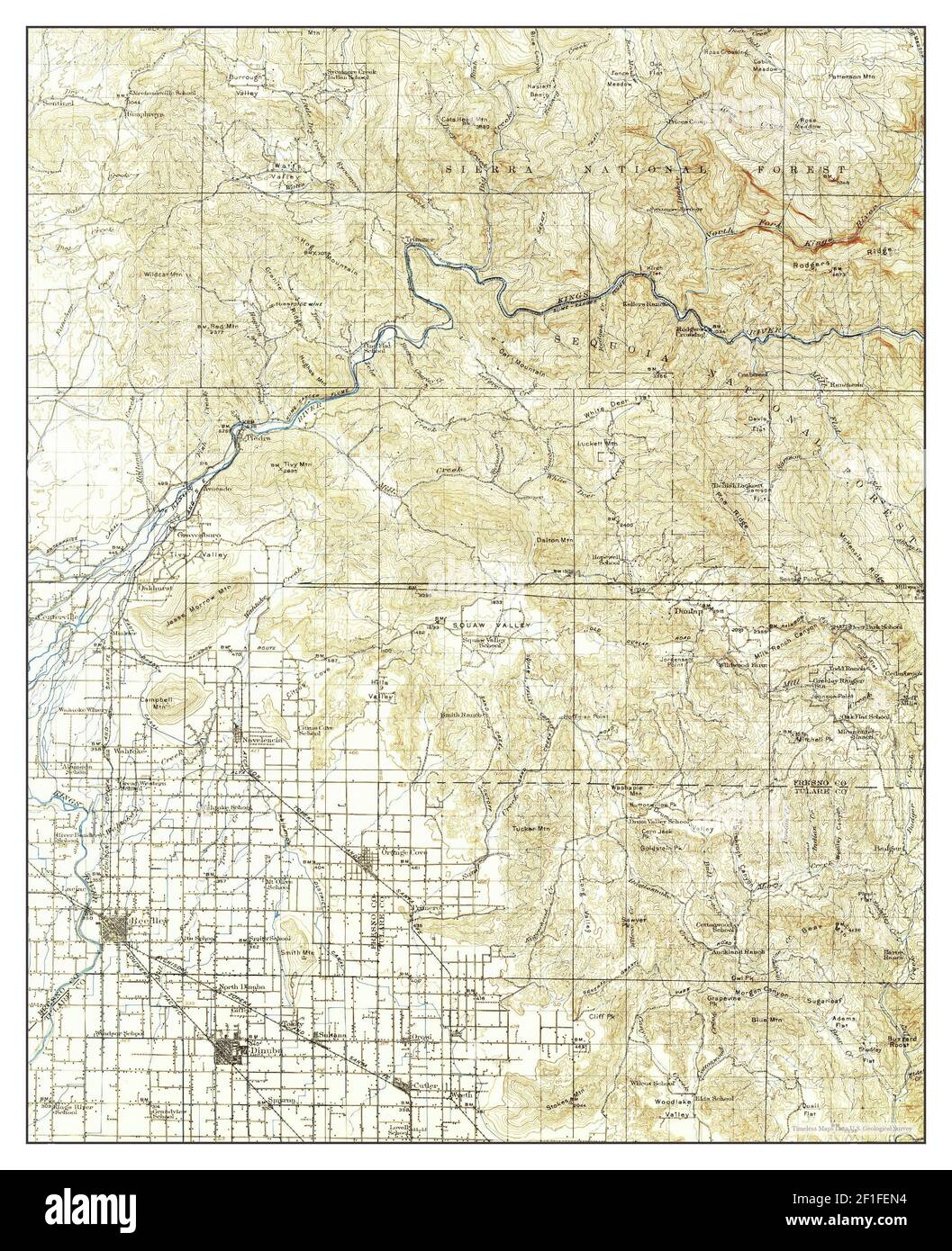 Dinuba, California, map 1924, 1125000, United States of America by