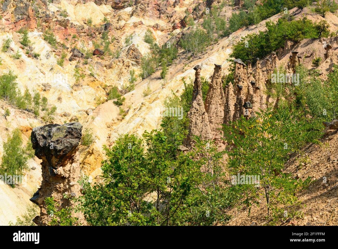 Rock formations of Davolja Varos (Devil's Town)  in Serbia. Stock Photo