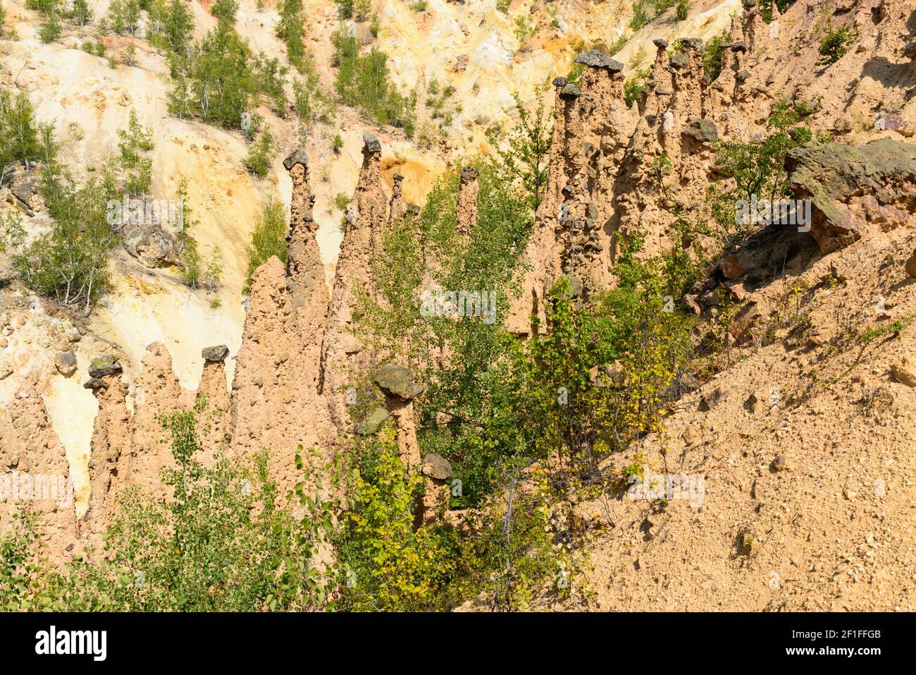 Rock formations of Davolja Varos (Devil's Town)  in Serbia. Stock Photo