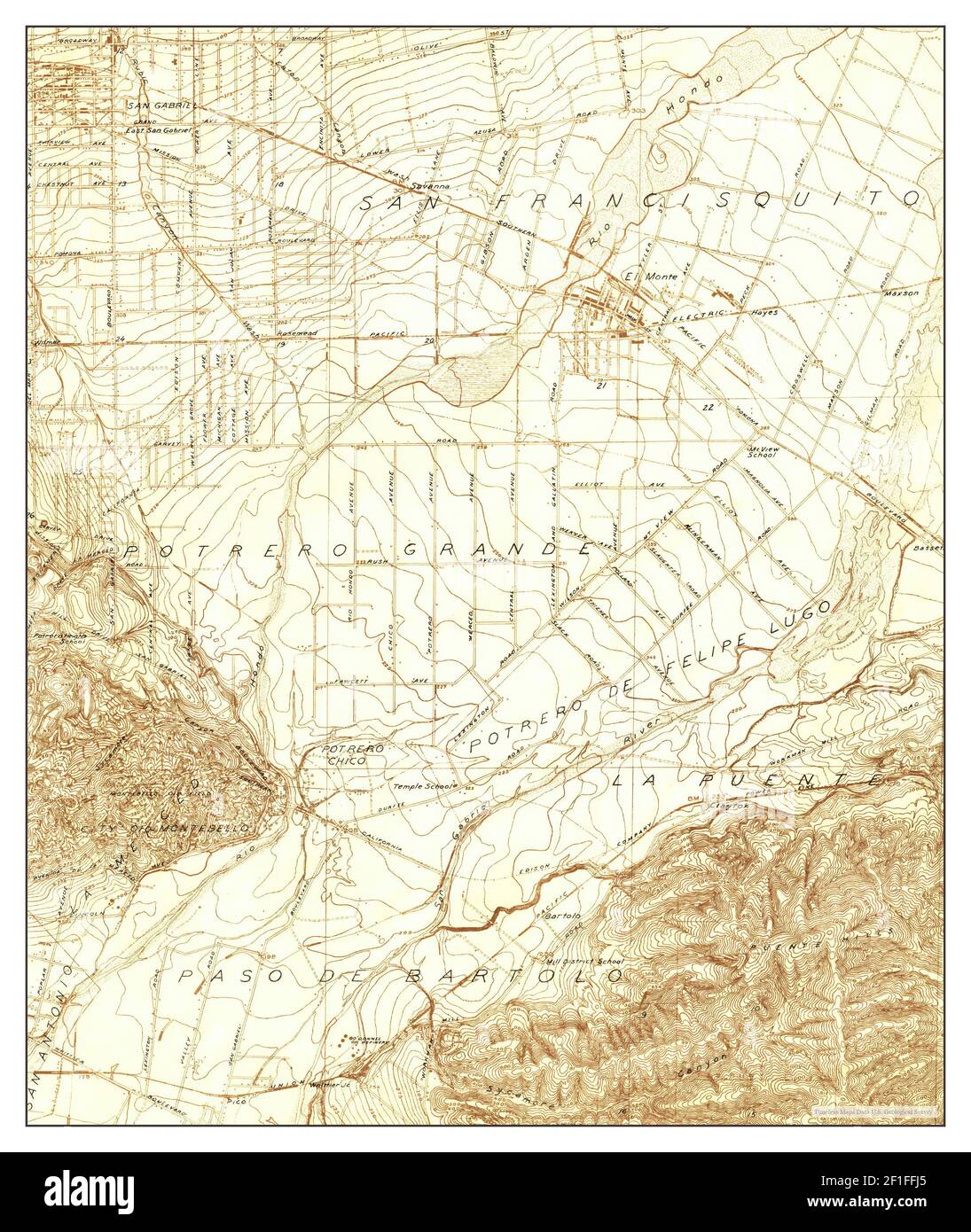 El Monte California map 1923 - El Monte California Map 1923 124000 United States Of America By Timeless Maps Data Us Geological Survey 2F1FFJ5