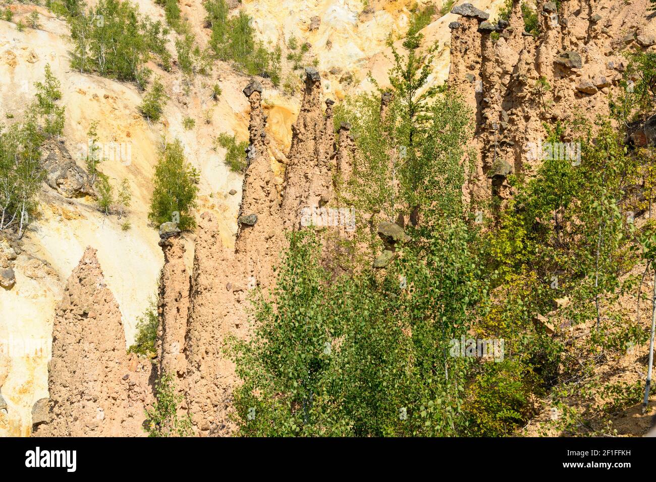 Rock formations of Davolja Varos (Devil's Town)  in Serbia. Stock Photo