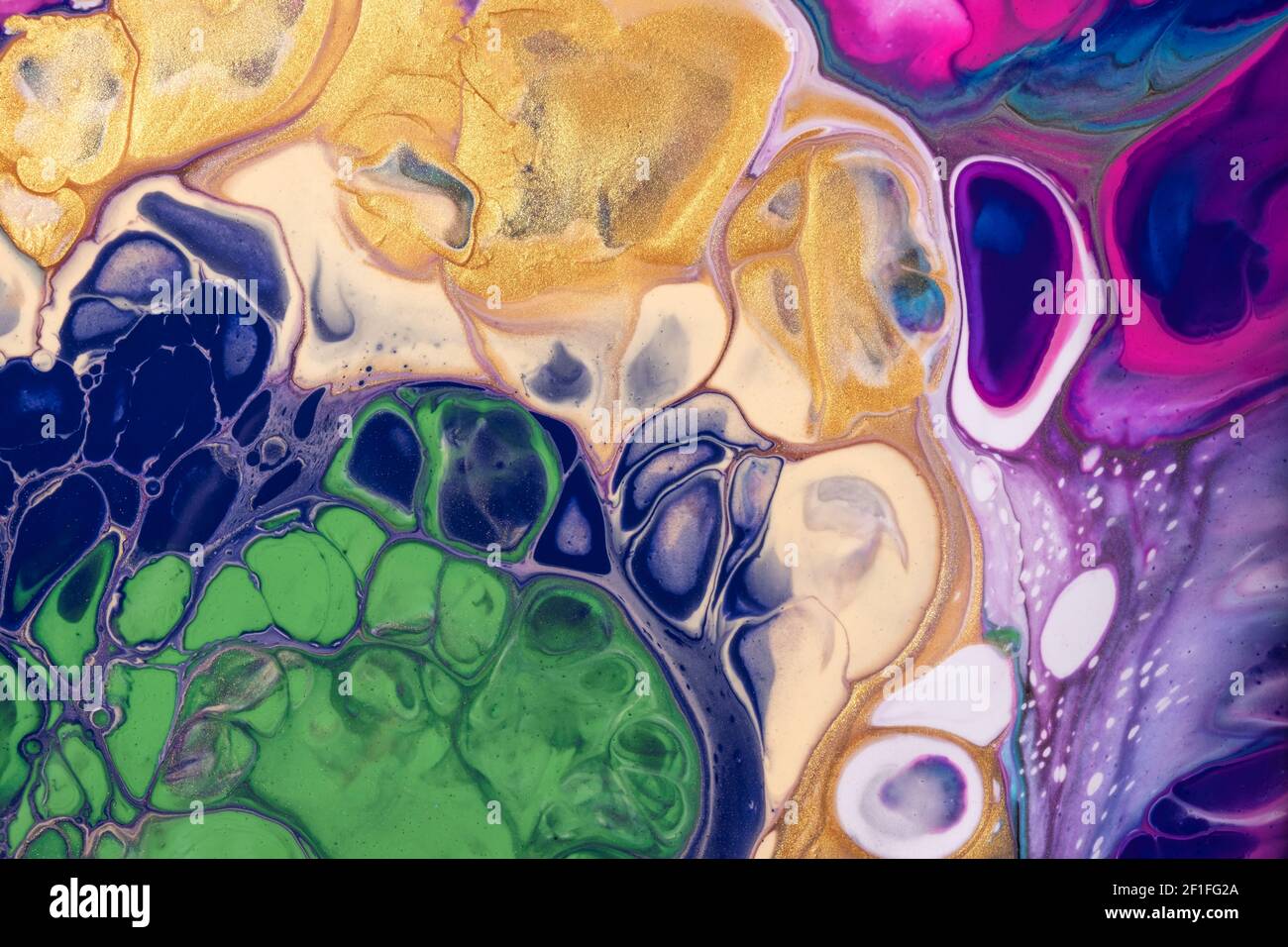 Abstract fluid art background navy blue and golden colors. Liquid ...