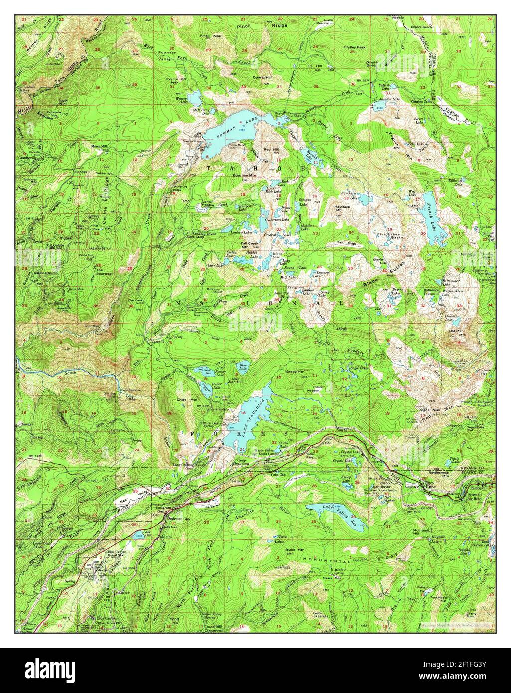 Emigrant Gap, California, map 1955, 162500, United States of America