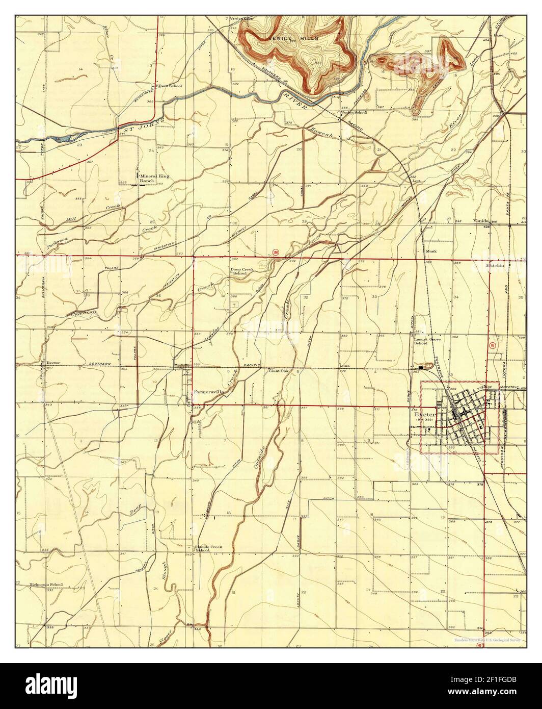 Exeter, California, map 1926, 131680, United States of America by