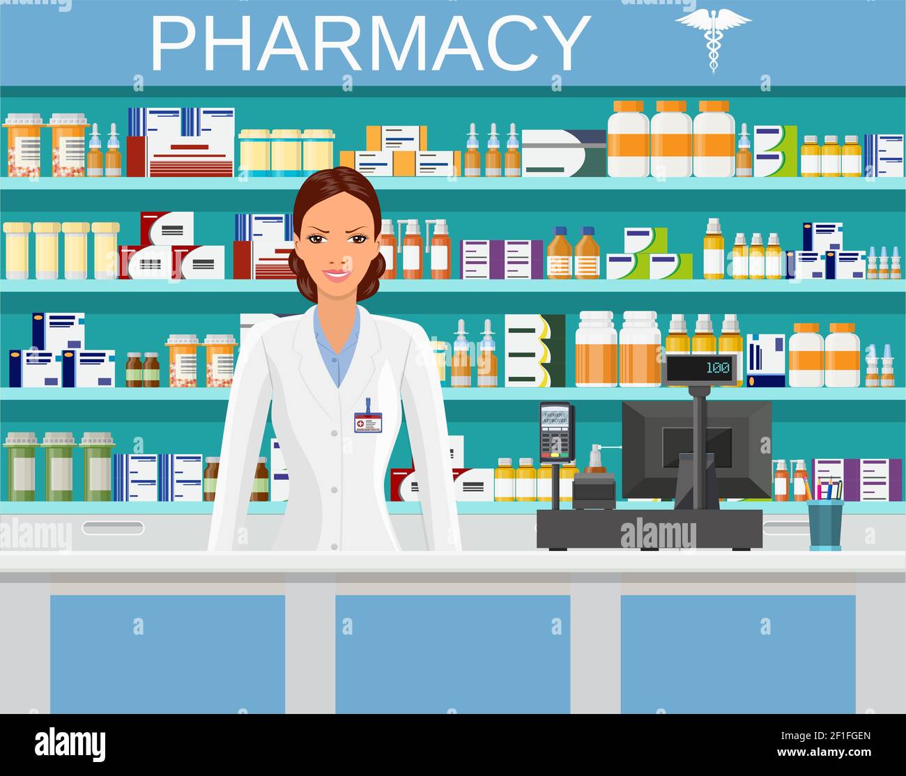 Optimistic doctor Stock Vector Images - Alamy