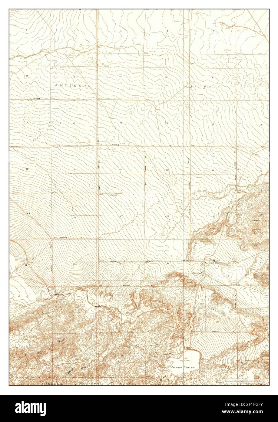 Fairmont, California, map 1932, 124000, United States of America by