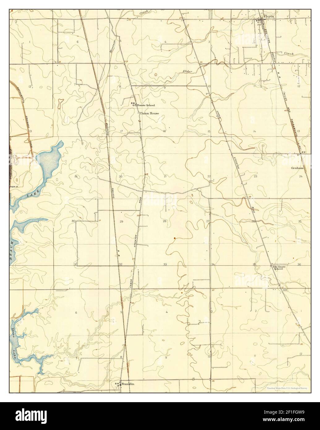 Florin, California, map 1909, 131680, United States of America by