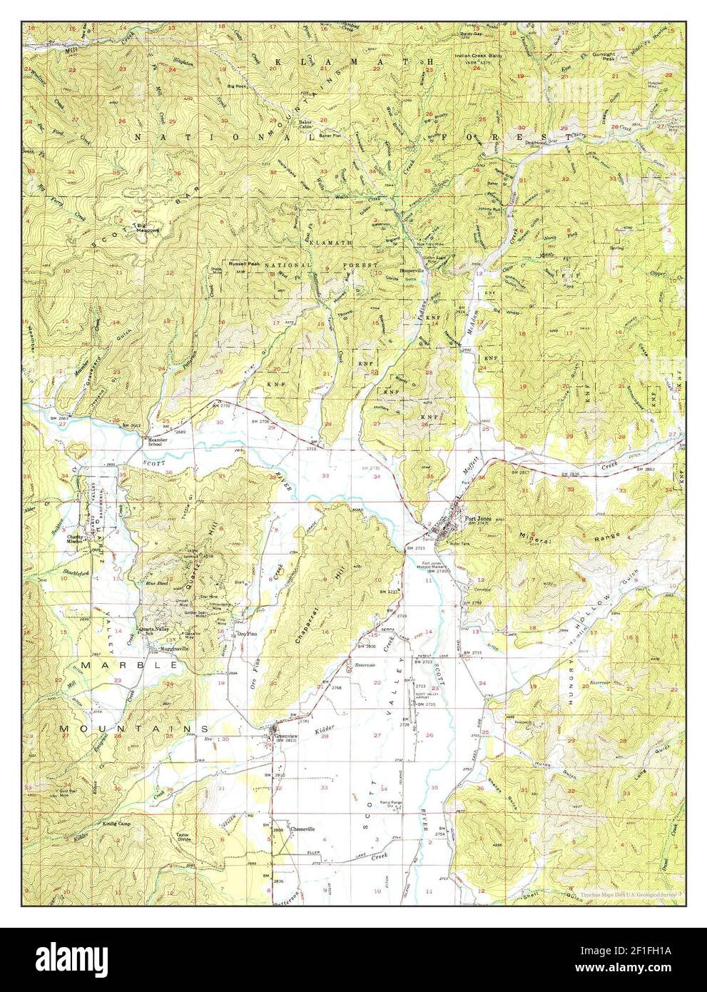 Fort jones california map Cut Out Stock Images & Pictures Alamy