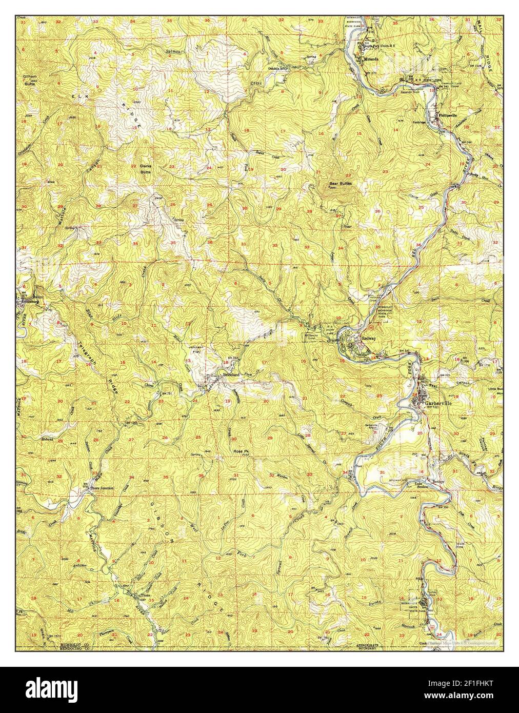 Map of garberville hires stock photography and images Alamy