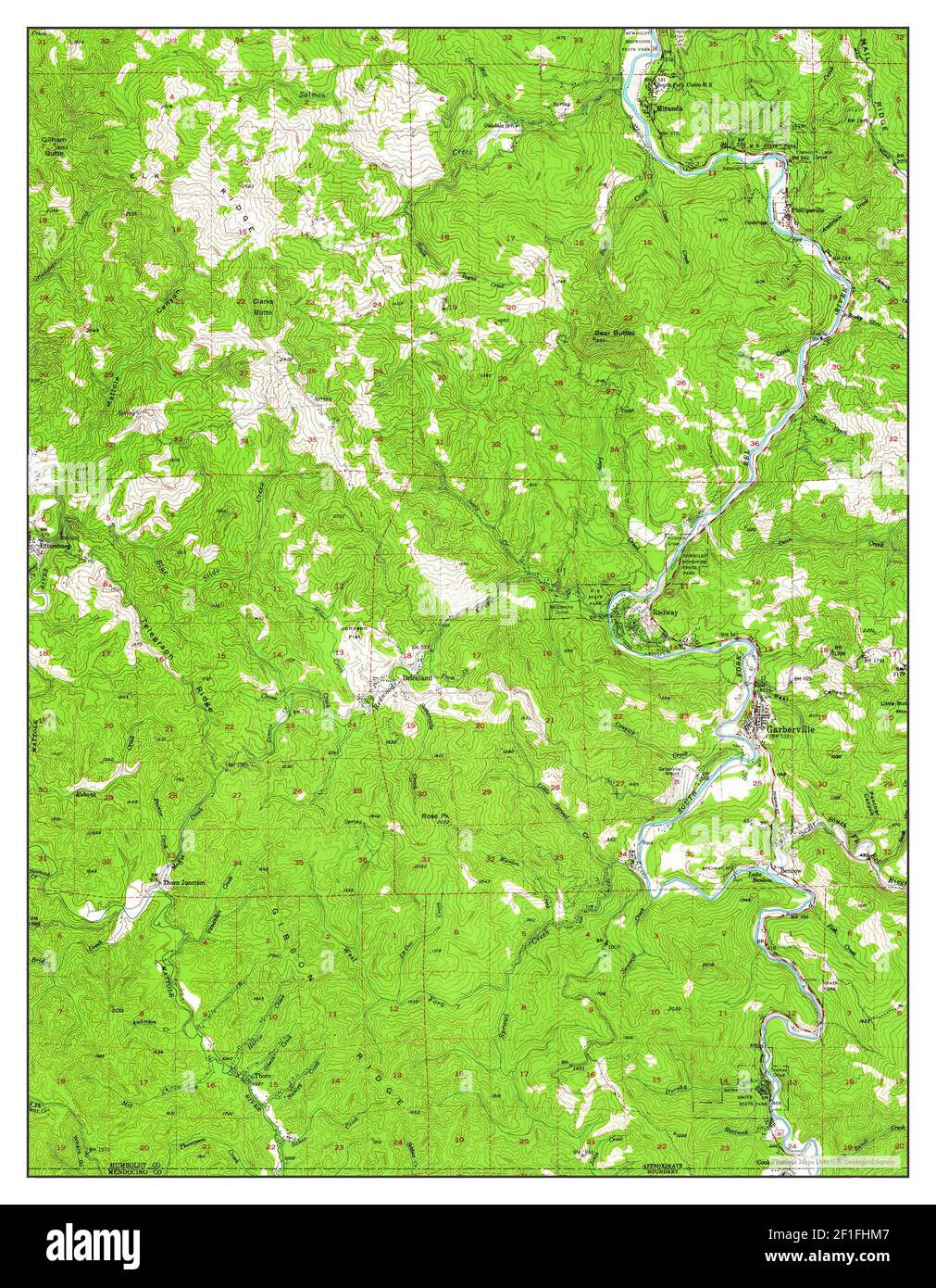 Garberville california map hires stock photography and images Alamy