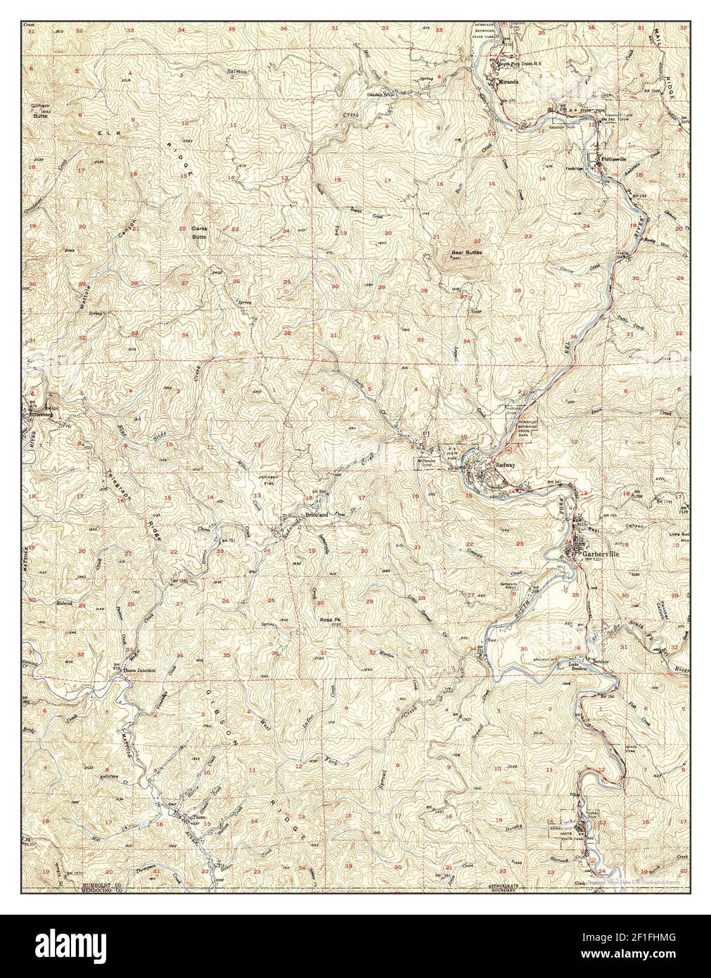 Garberville california map hires stock photography and images Alamy