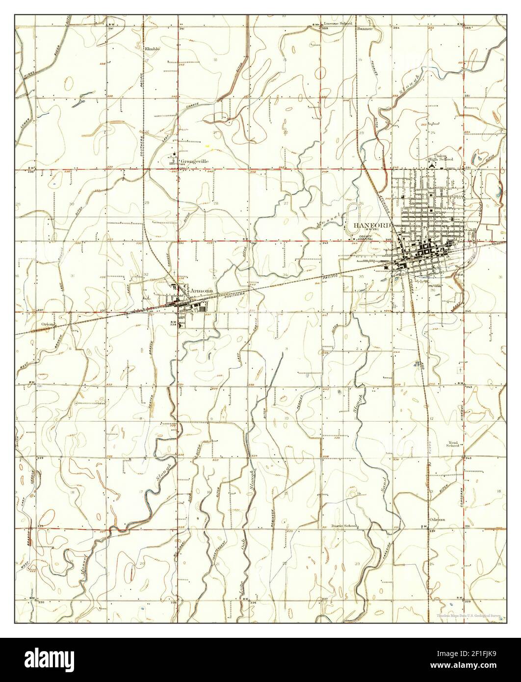 Hanford, California, map 1926, 131680, United States of America by