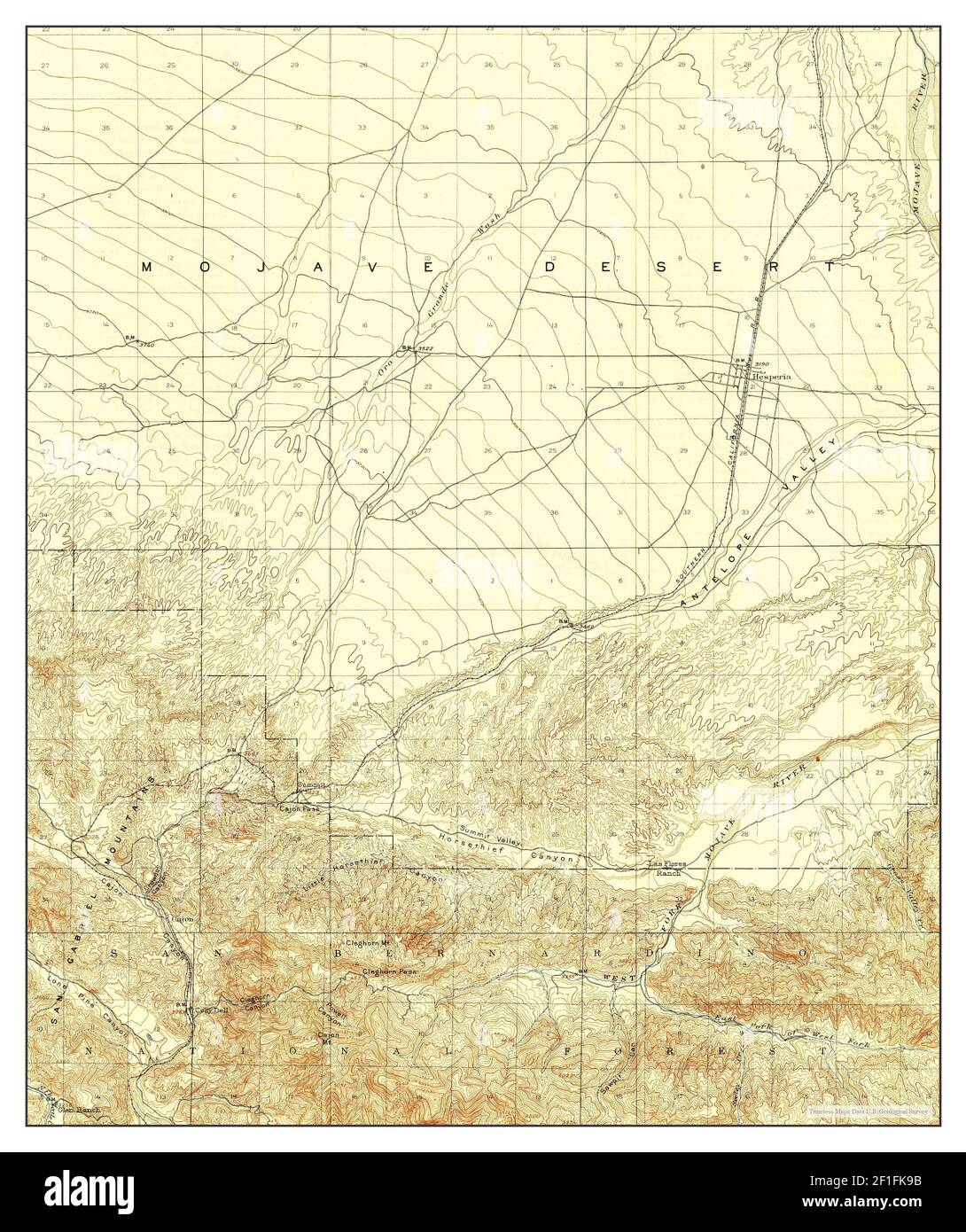 Hesperia, California, map 1902, 162500, United States of America by