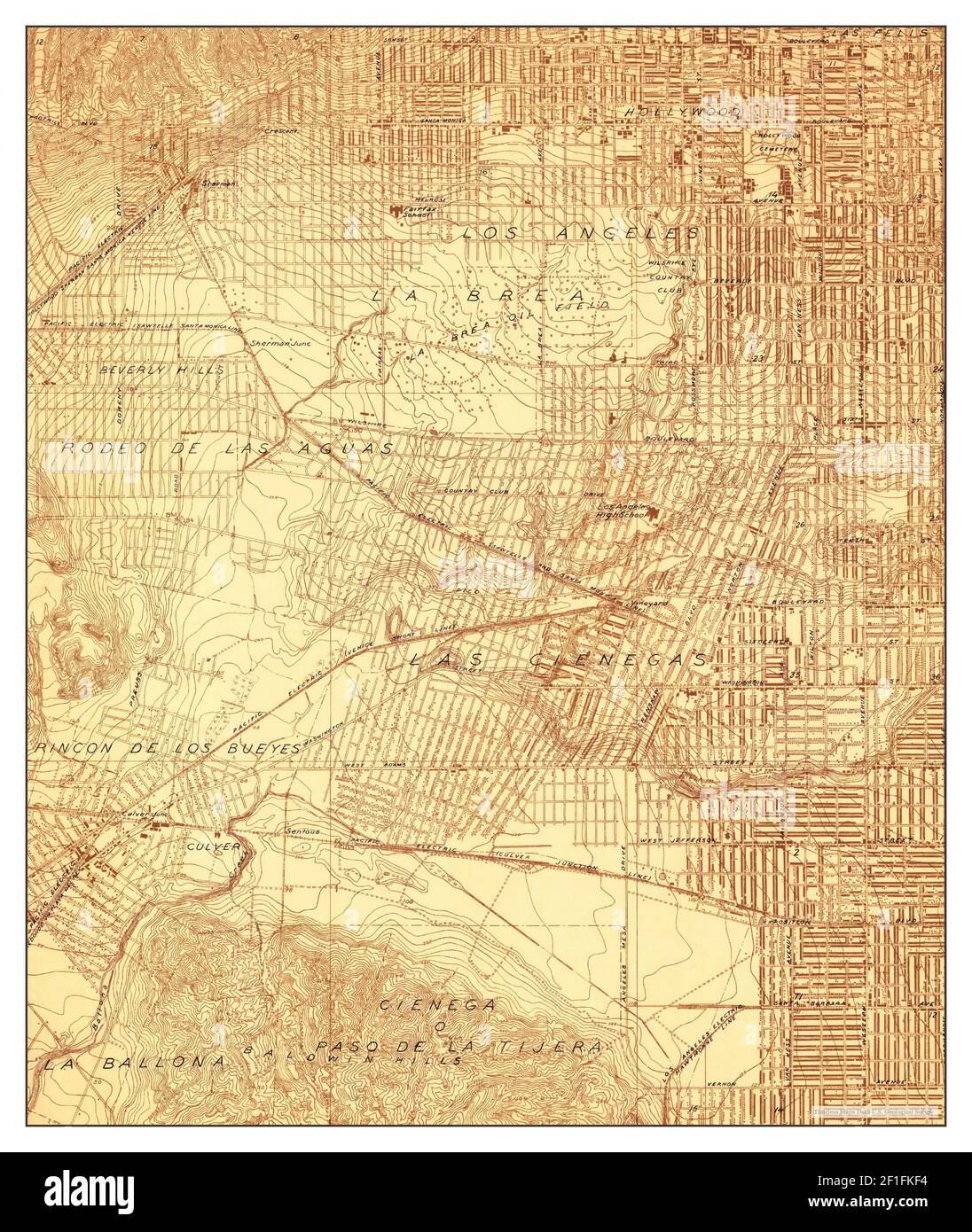 Map of hollywood Cut Out Stock Images &amp; Pictures - Alamy