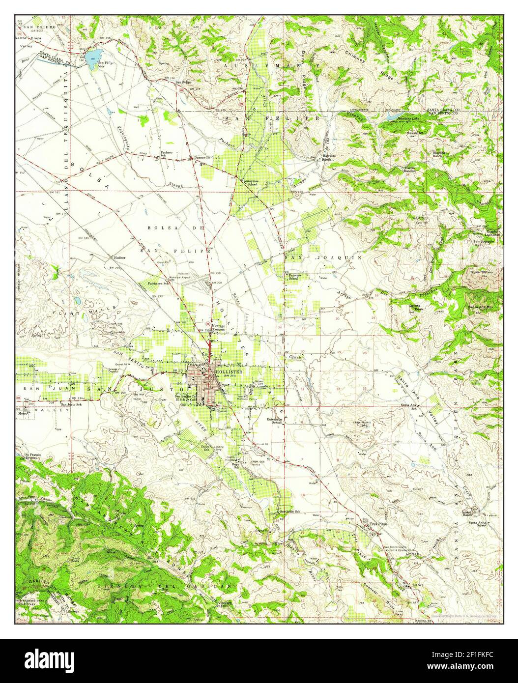 Hollister california map hi-res stock photography and images - Alamy