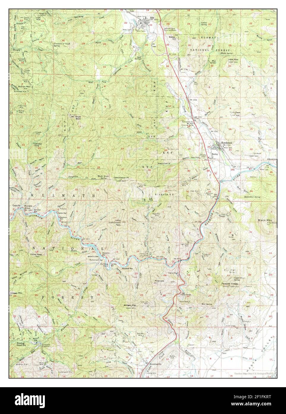 Hornbrook, California, map 1955, 162500, United States of America by