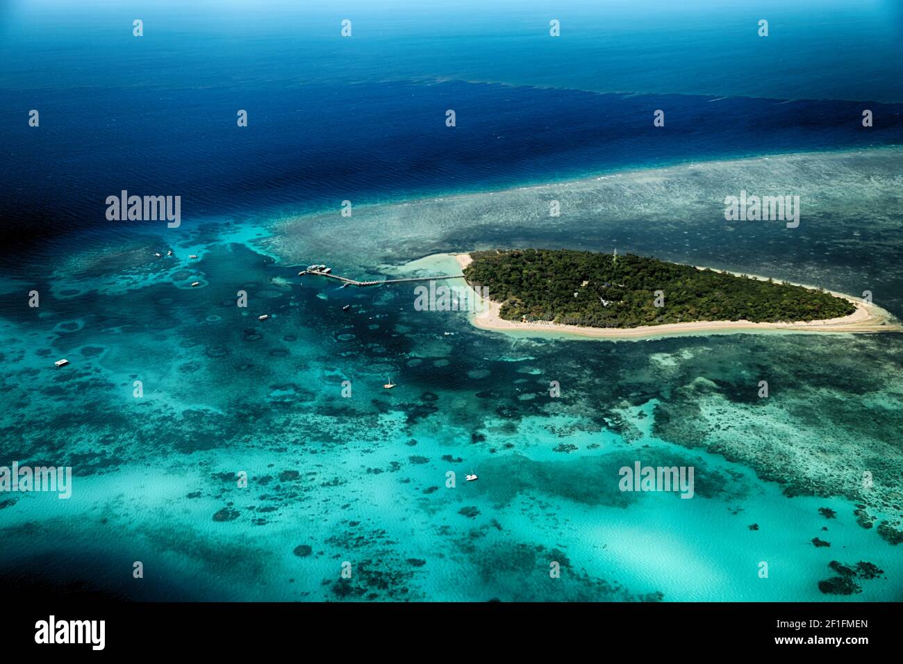 The great reef from the high Stock Photo