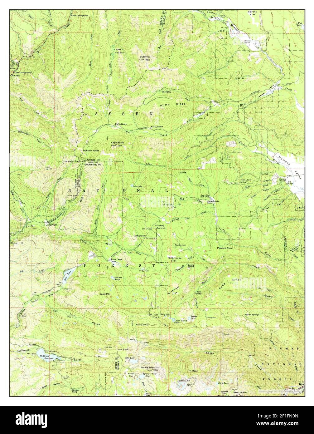 Jonesville, California, map 1958, 162500, United States of America by