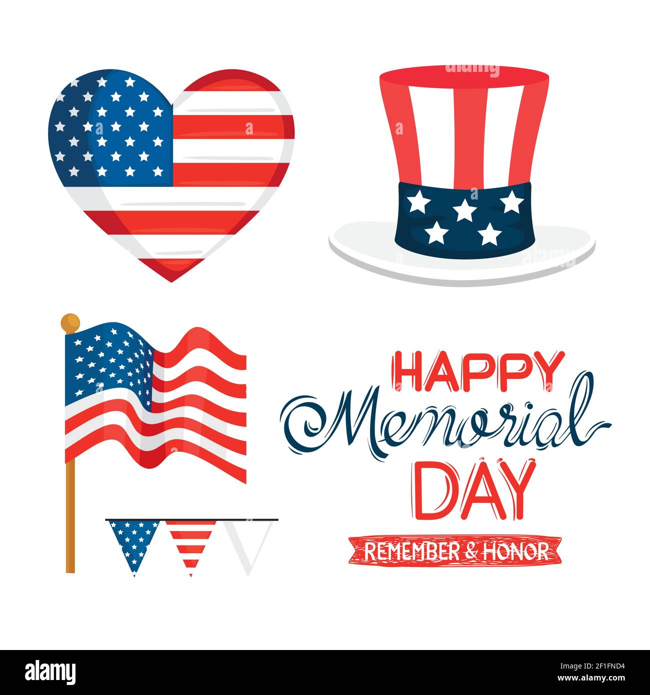 memorial day icons Stock Vector Image & Art Alamy