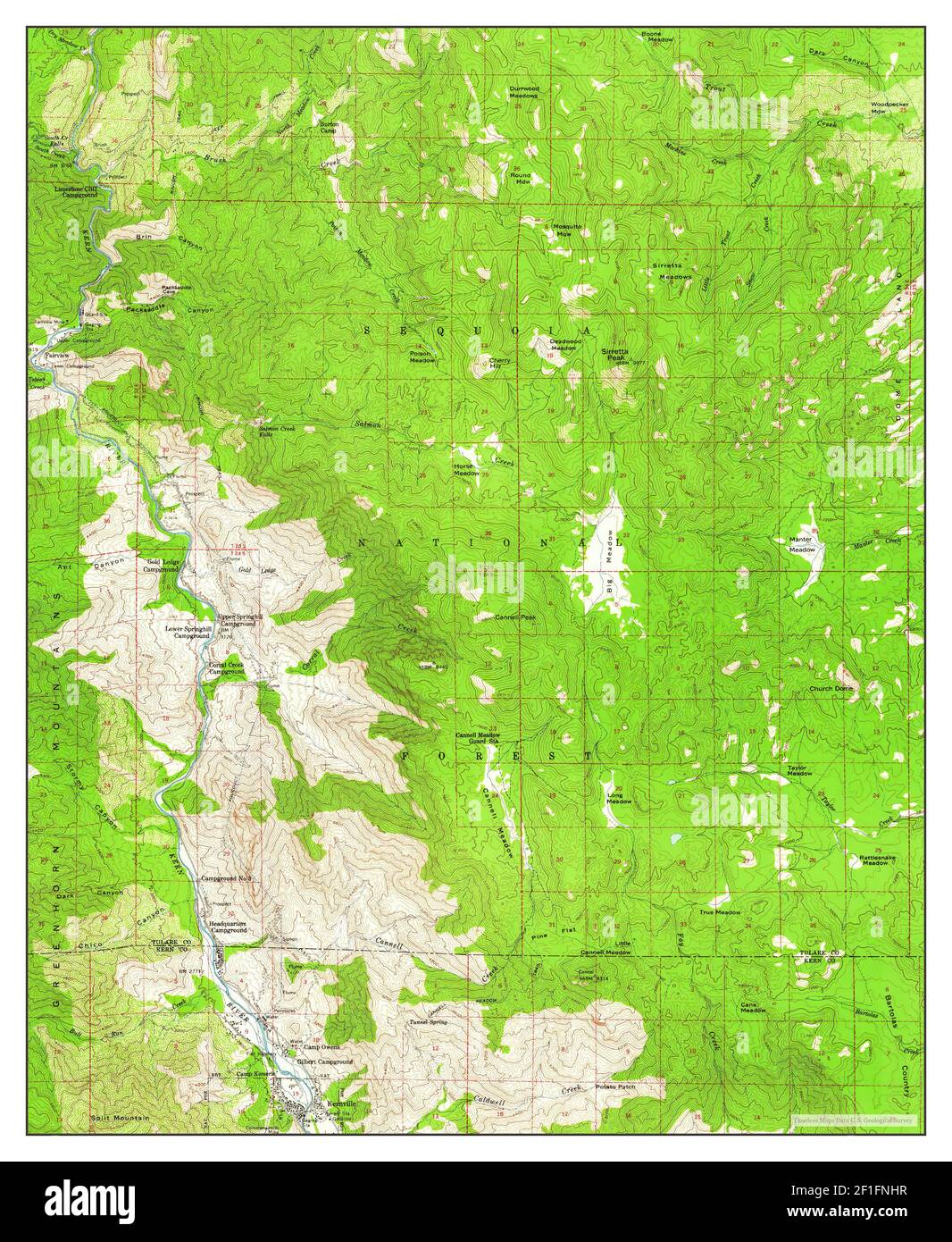 Kernville, California, map 1956, 1:62500, United States of America by ...