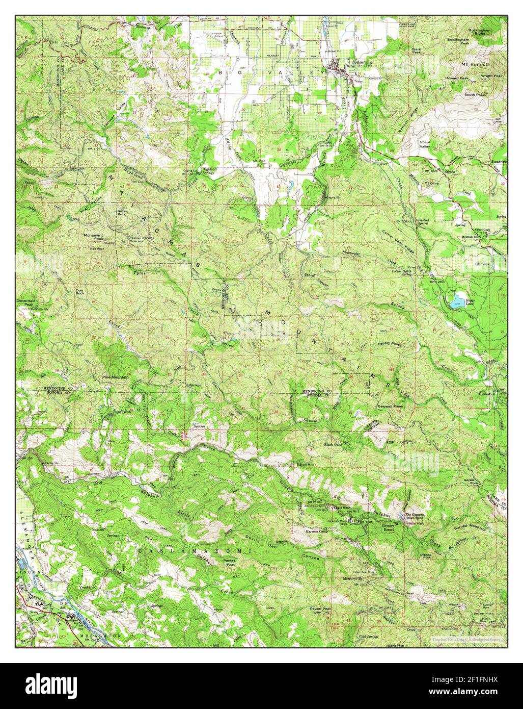 Kelseyville, California, map 1959, 162500, United States of America by