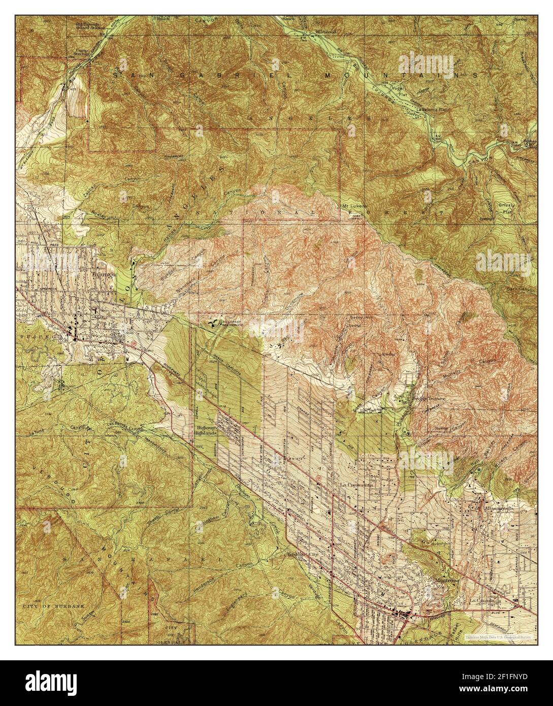 La Crescenta Ca Map La Crescenta, California, Map 1939, 1:24000, United States Of America By  Timeless Maps, Data U.s. Geological Survey Stock Photo - Alamy