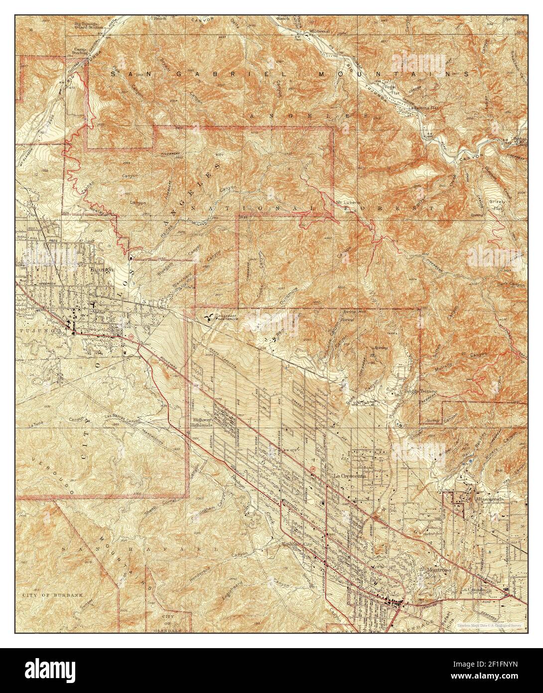La Crescenta Ca Map La Crescenta, California, Map 1939, 1:24000, United States Of America By  Timeless Maps, Data U.s. Geological Survey Stock Photo - Alamy