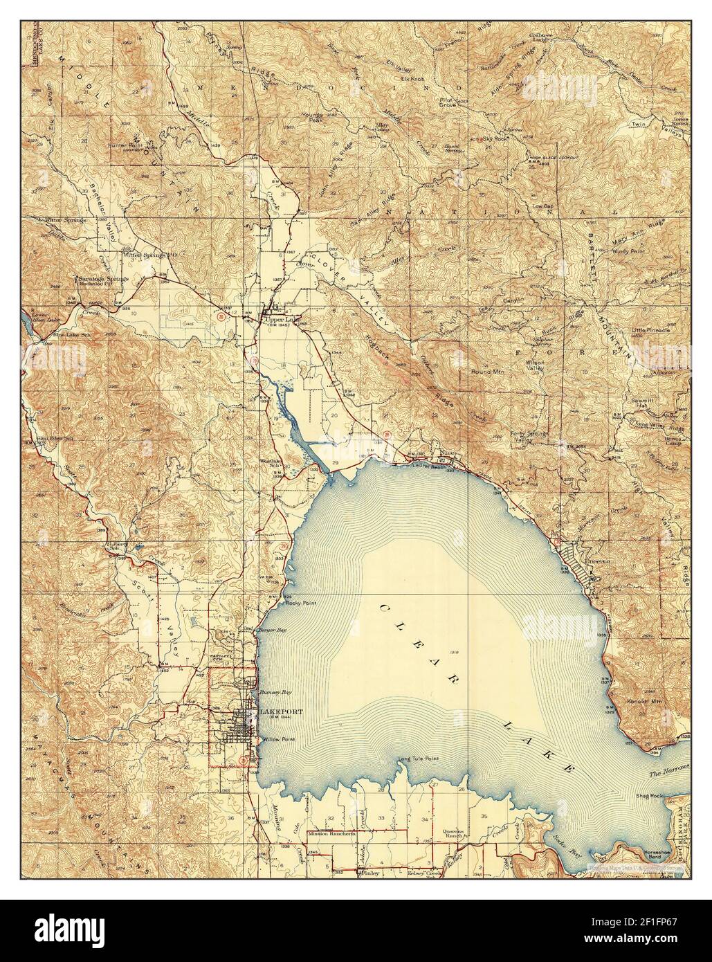 Lakeport, California, map 1938, 162500, United States of America by
