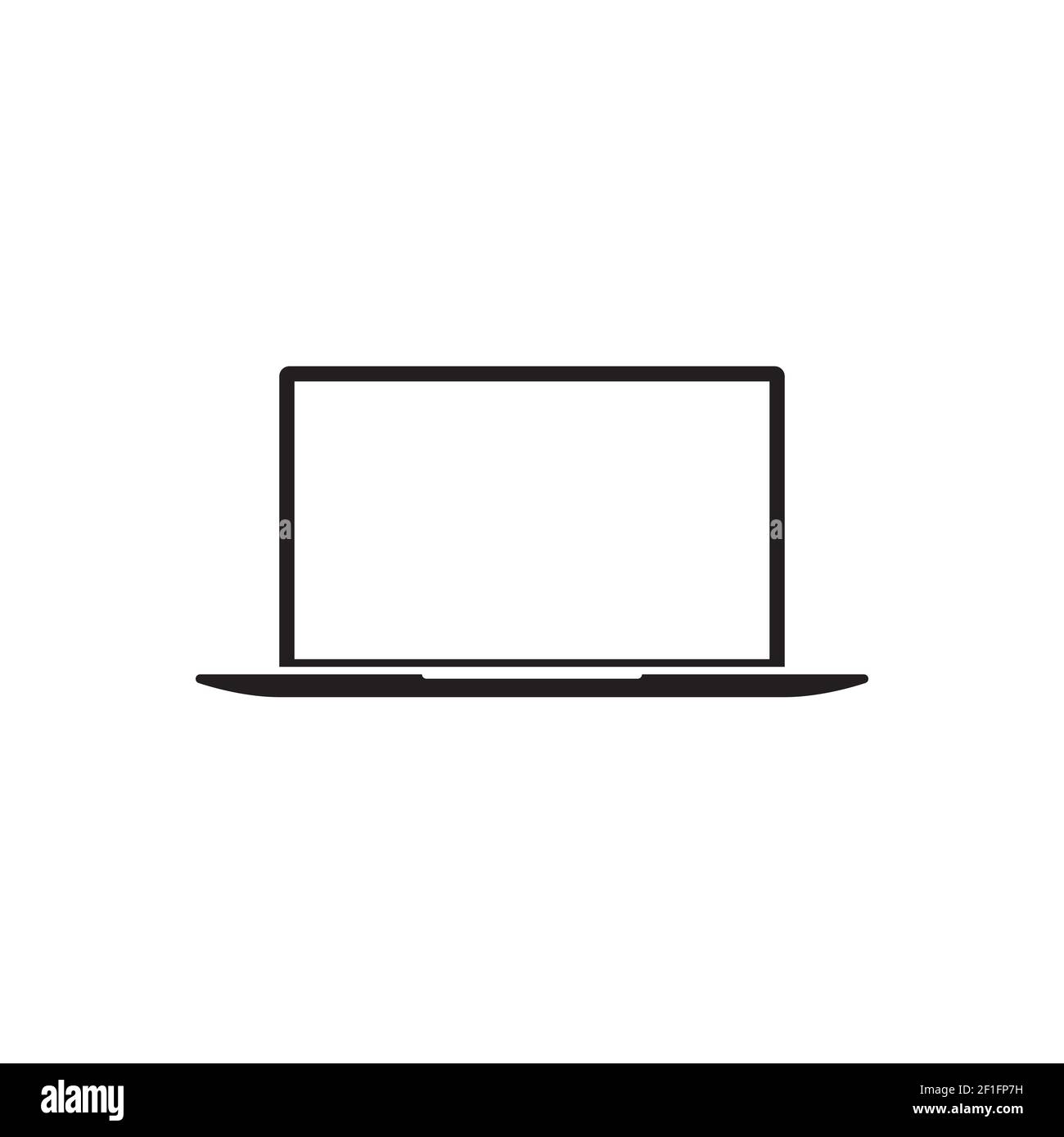 laptop icon vector isolated on white background Stock Vector