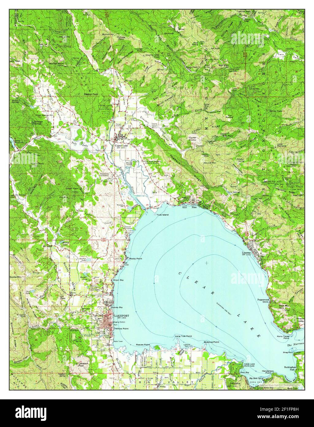 Lakeport, California, map 1958, 162500, United States of America by