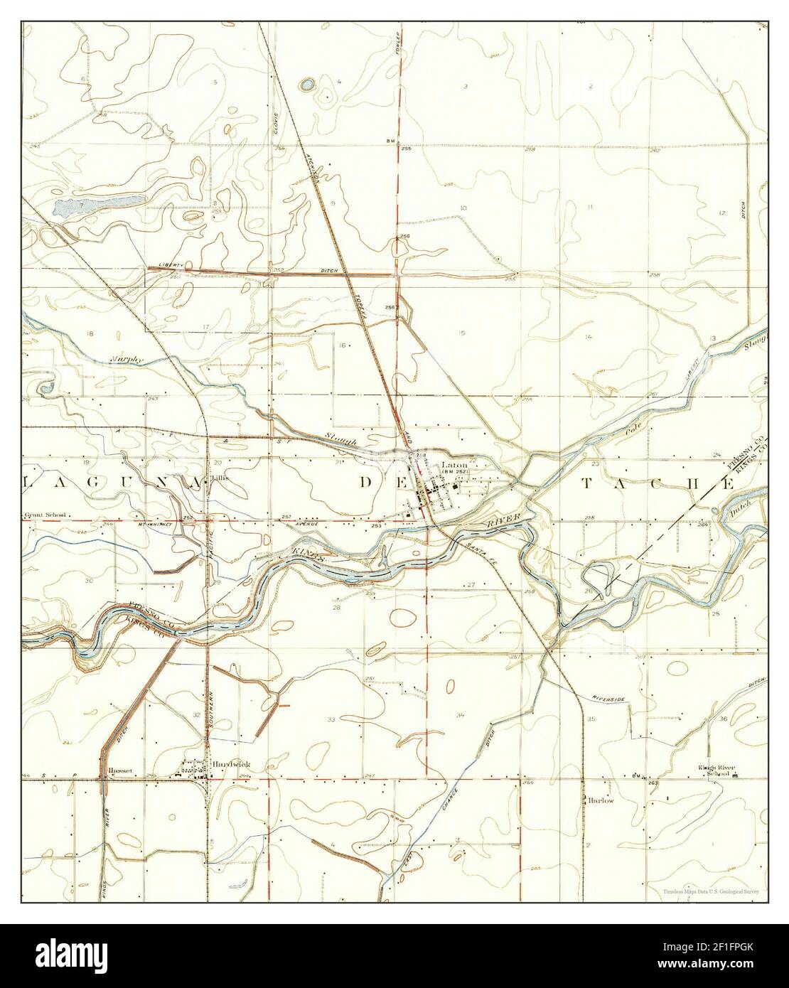 Laton, California, map 1927, 131680, United States of America by