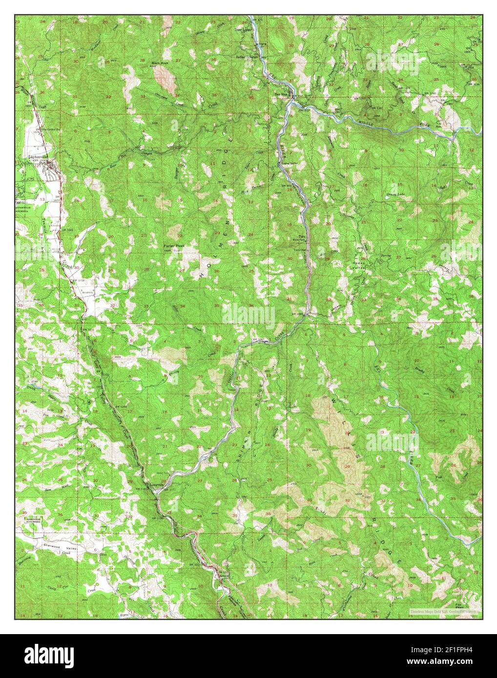 Laytonville, California, map 1951, 162500, United States of America by