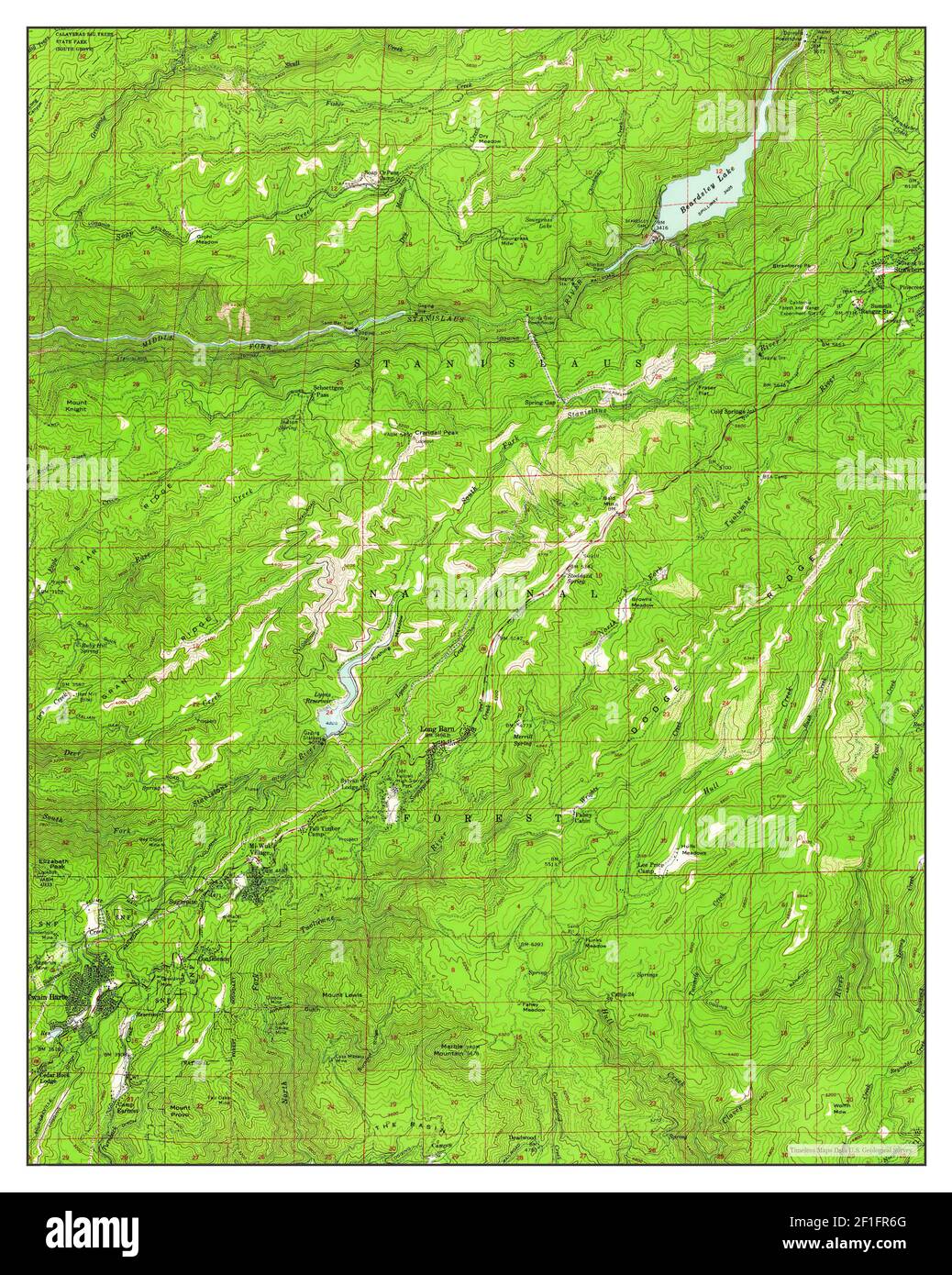 Long Barn, California, map 1956, 162500, United States of America by Timeless Maps, data U.S