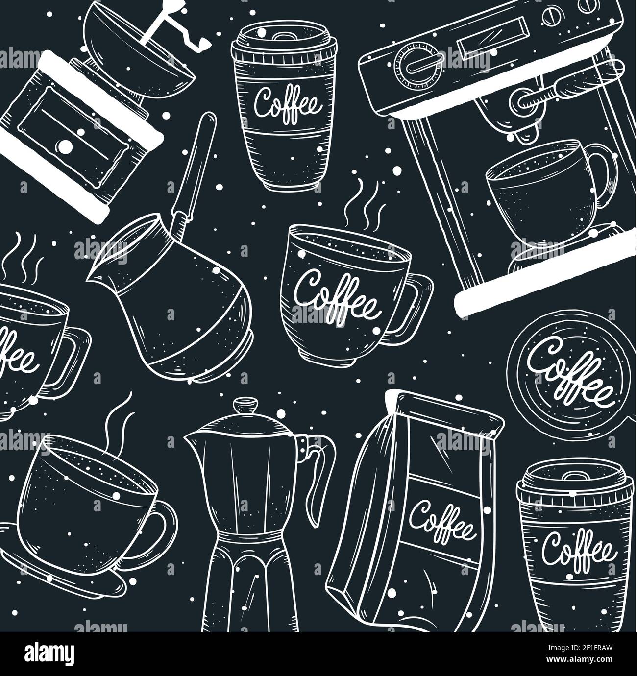coffee pattern icons Stock Vector Image & Art - Alamy