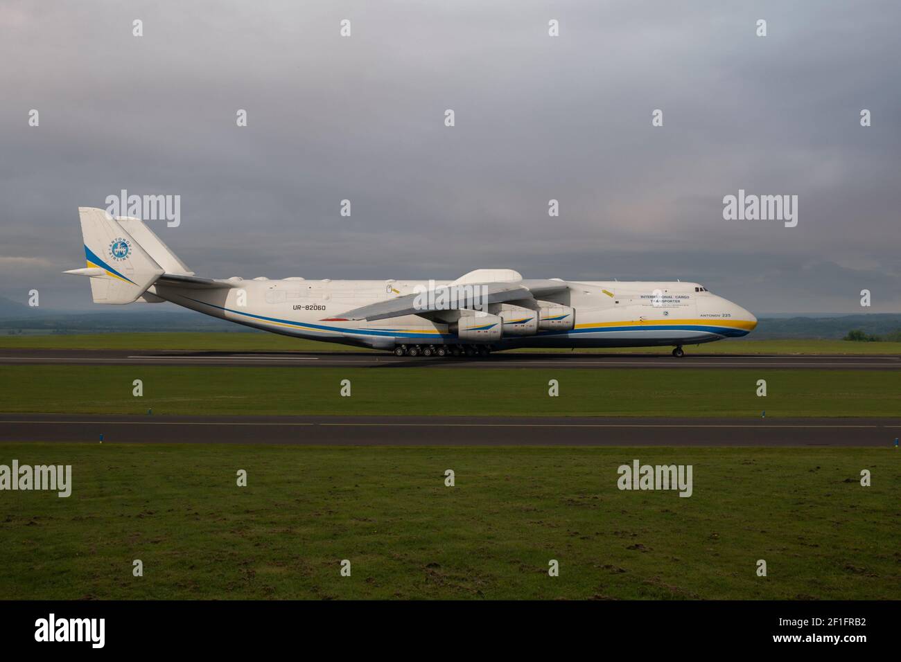 Antonov An-225 Mriya, the largest transport aircraft in the world. Stock Photo