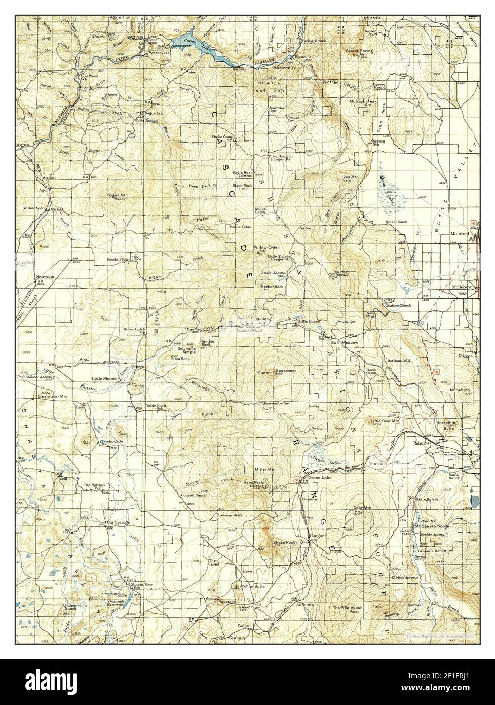 Macdoel, California, map 1941, 1125000, United States of America by