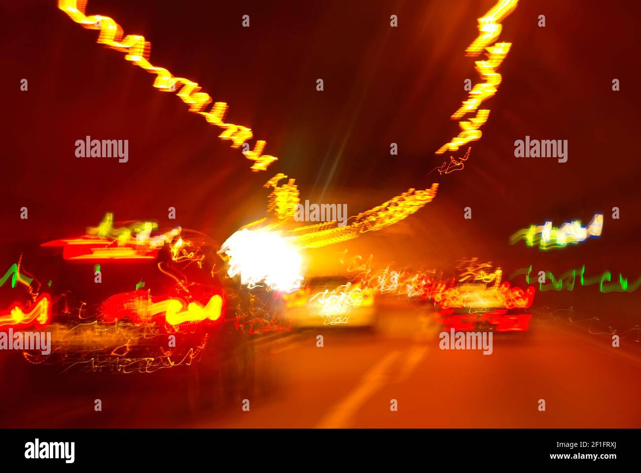 abstract background of blurred moving cars in tunnel Stock Photo - Alamy