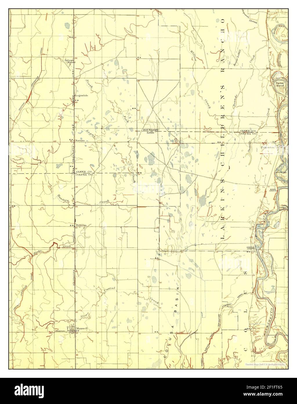 Maxwell, California, map 1906, 162500, United States of America by
