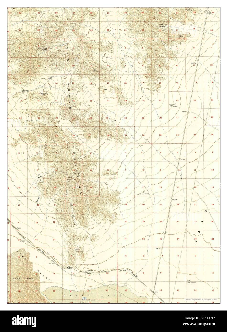 Milligan, California, map 1956, 162500, United States of America by