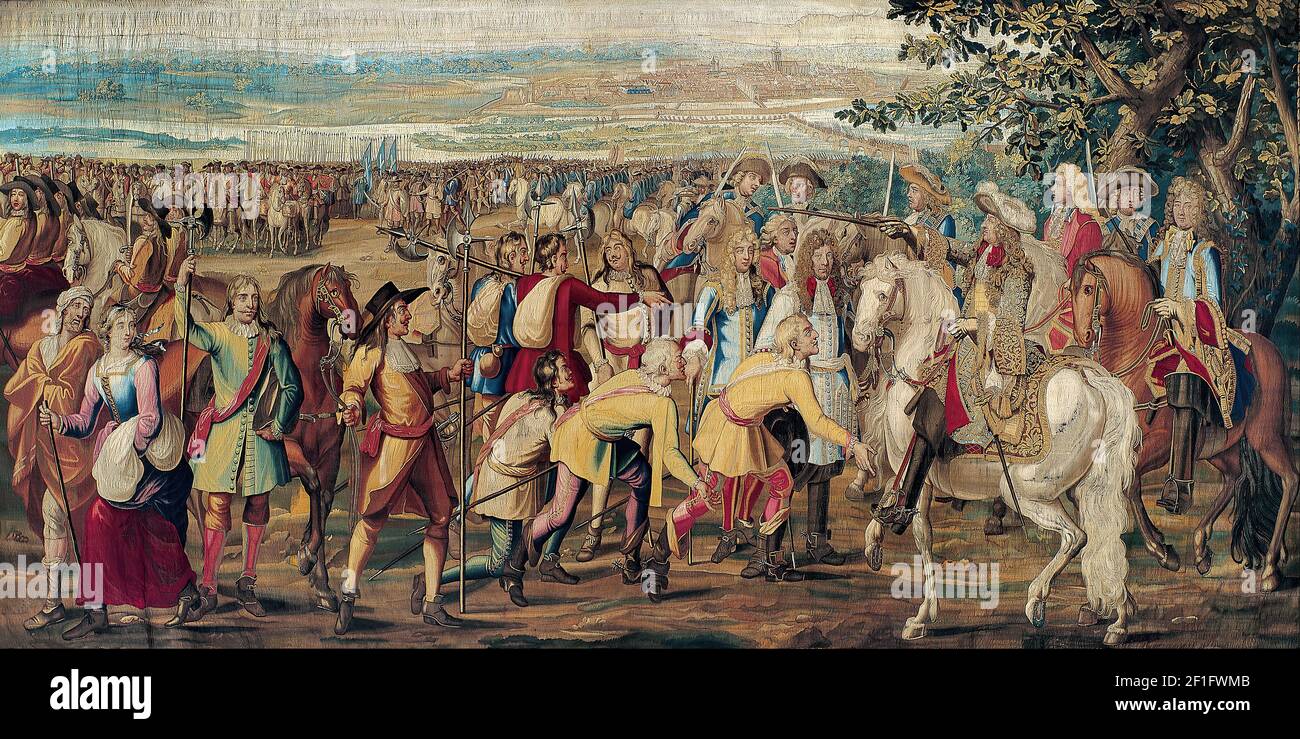 The Gobelins Manufactory - The Surrender of Marsal Stock Photo