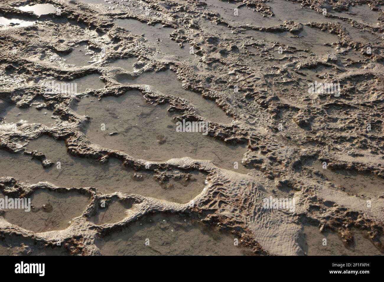 Detail of travertine thermal springs Stock Photo - Alamy