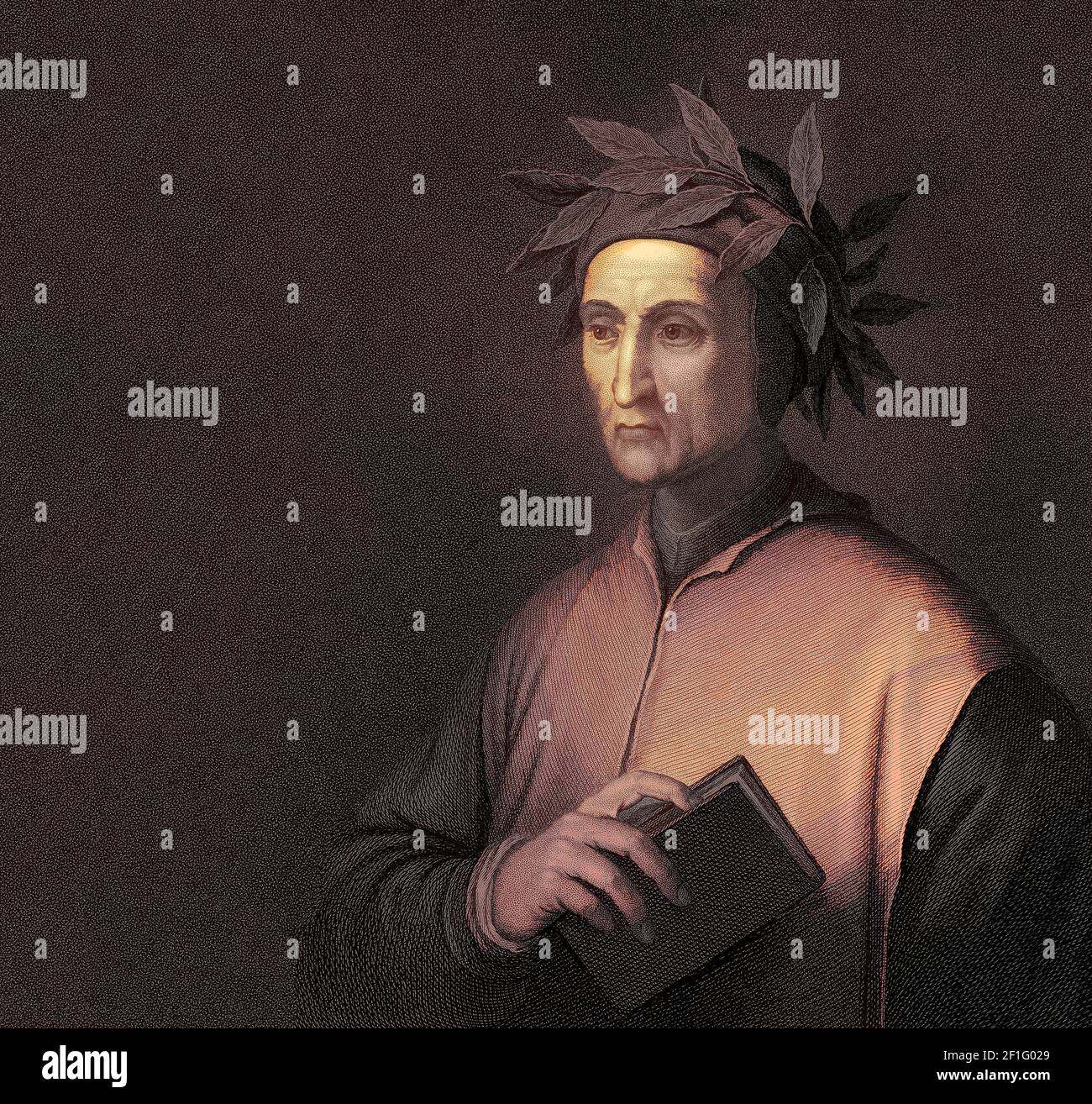 Dante Alighieri, 1265 - 1321, Italian poet and philosopher Stock Photo